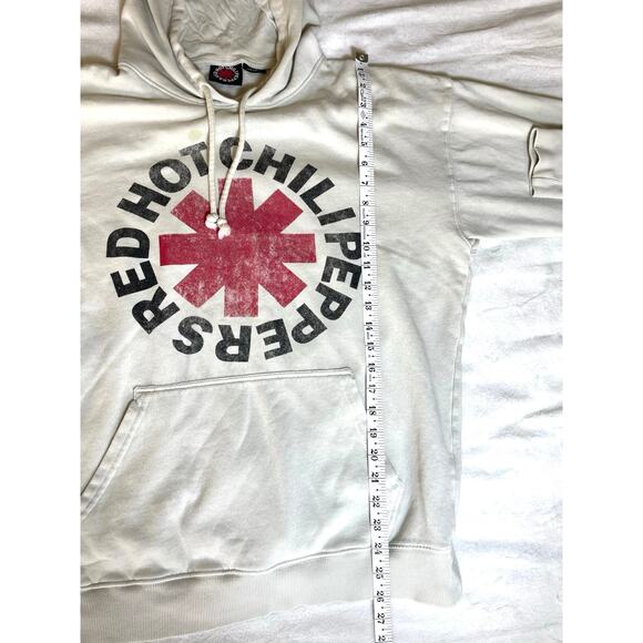 Red Hot Chili Peppers Logo Hoodie White Sz L - Picture 4 of 6